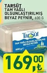 TARSÜT TAM YAĞLI OLGUNLAŞTIRILMIŞ BEYAZ PEYNİR 600 G TARSÜT TAM YAĞLI OLGUNLAŞTIRILMIŞ BEYAZ PEYNİR 600 G